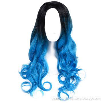 Lace front wig brazilian human hair,100% virgin brazilian human hair lace front wigs blue synethtic hair wig fiber futhur fiber